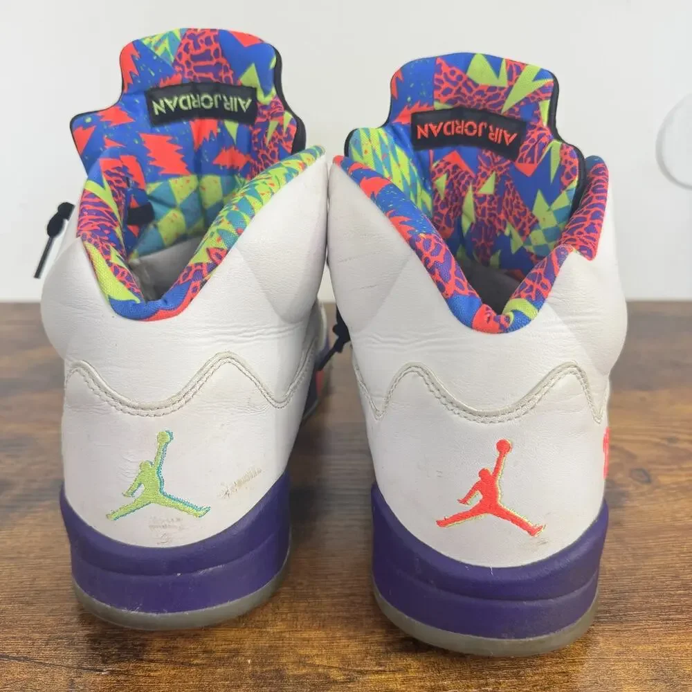 Nike Air Jordan 5 Retro Alternate Bel-Air 2020 Shoes White Purple Mens Size 12